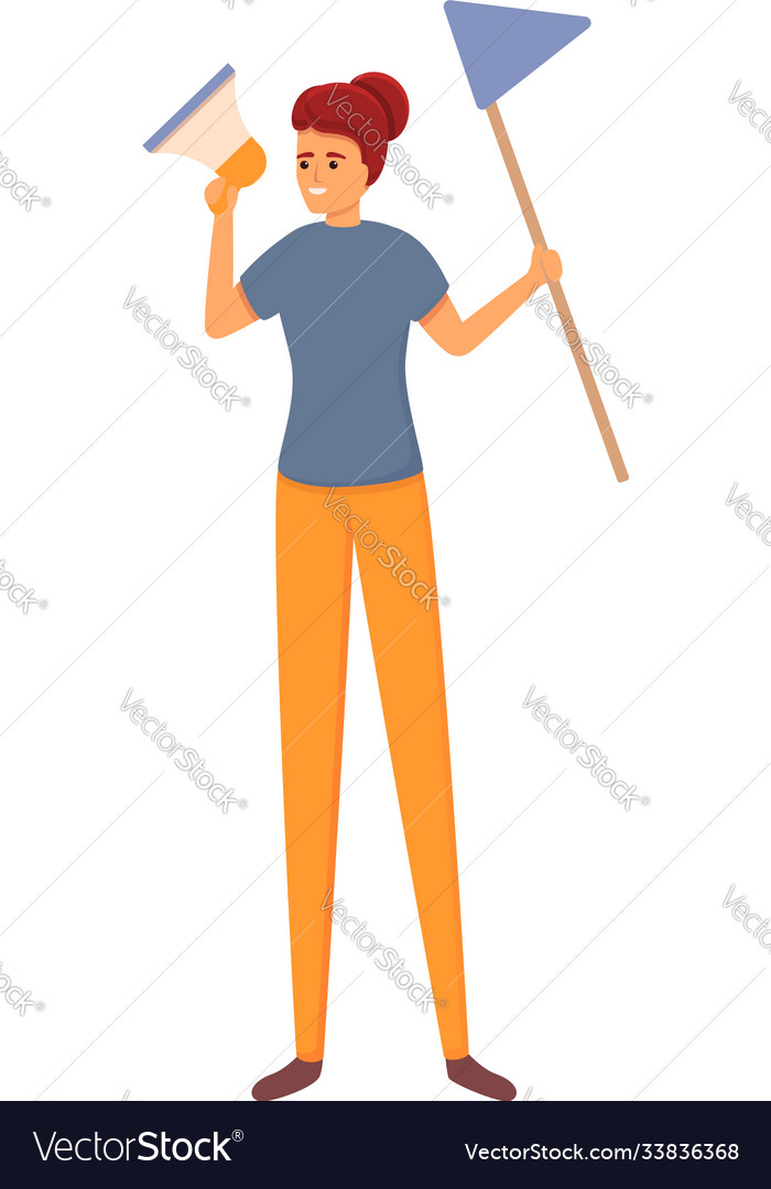 Agitation megaphone icon cartoon style Royalty Free Vector