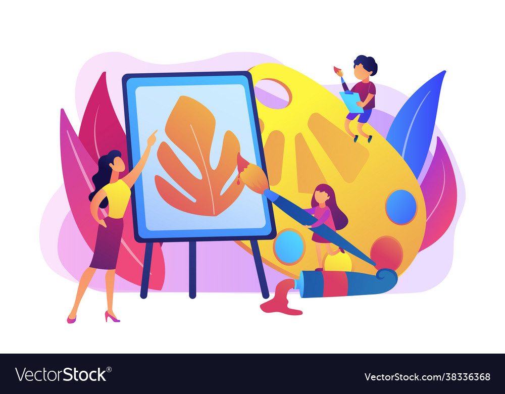 Art studio concept Royalty Free Vector Image - VectorStock