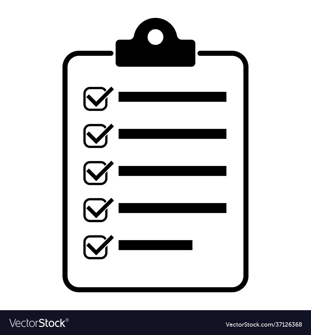Check list checklist flat web icon isolated Vector Image Check list checklist flat web icon isolated