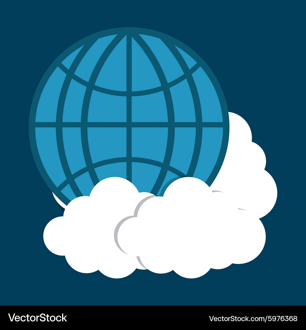 Cloud computing and hosting design Royalty Free Vector Image