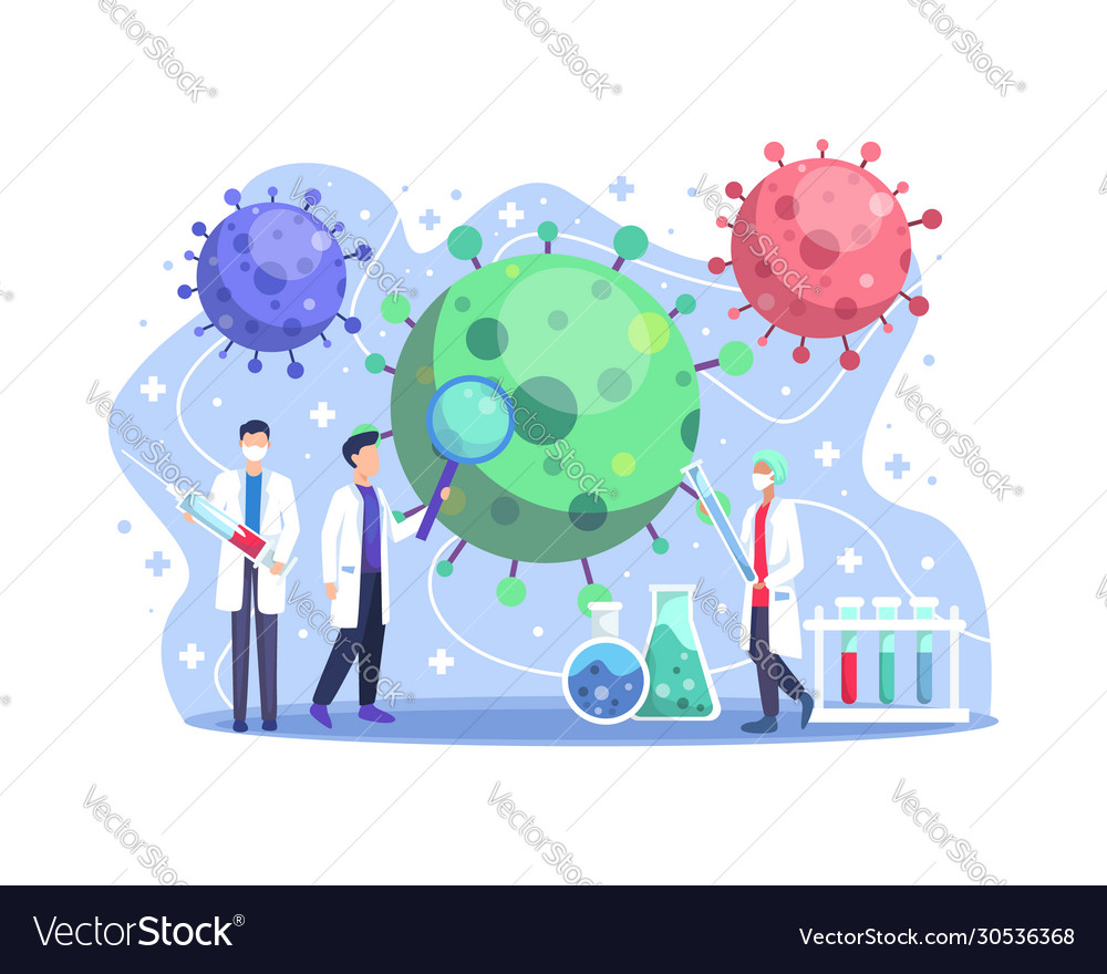 Coronavirus cov medical vaccine research Vector Image