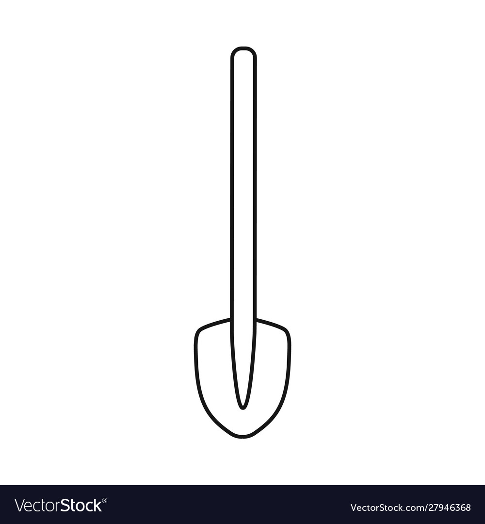 Design shovel and handle icon graphic