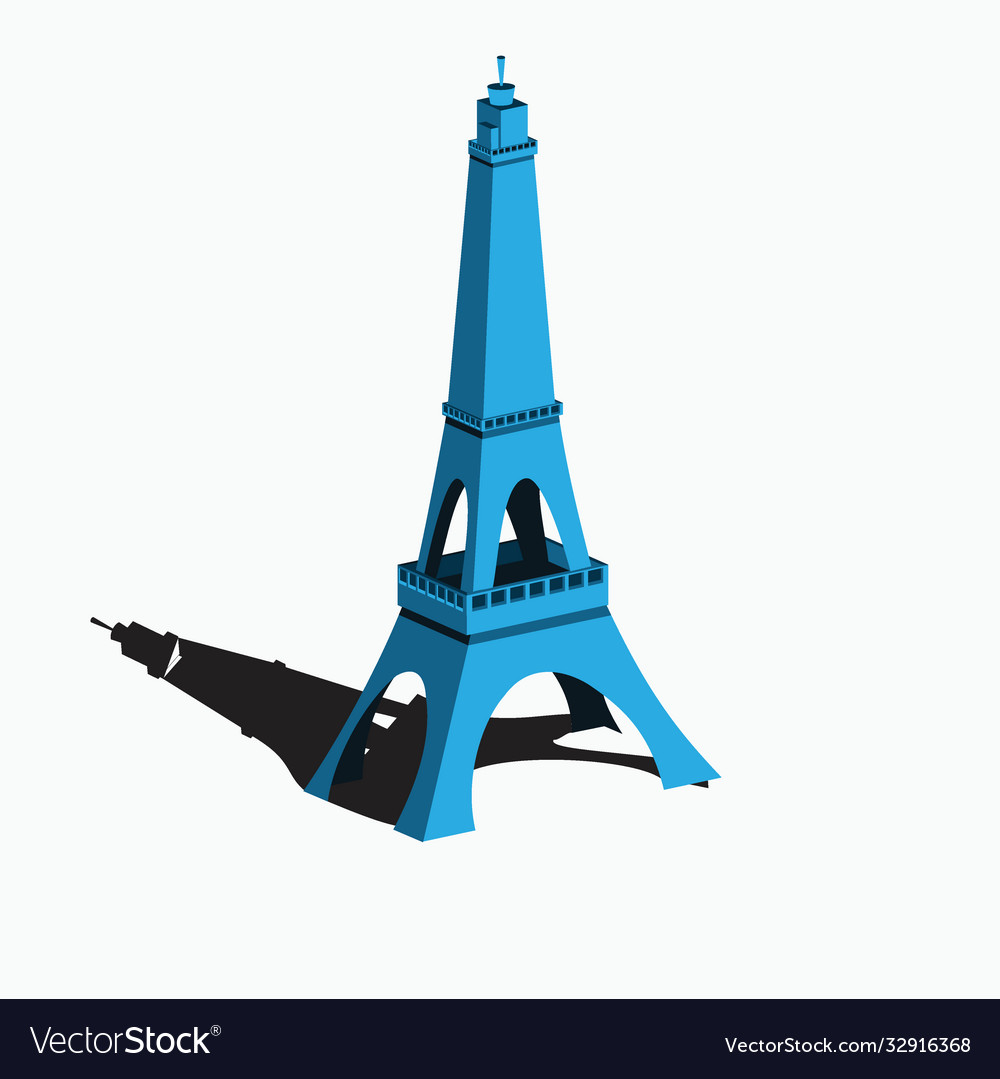 Isometric eiffel tower - simple artificial vector image Isometric eiffel tower - simple artificial
