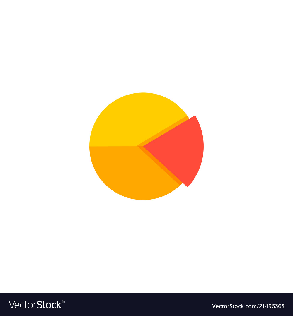 Pie chart icon flat element vector image Pie chart icon flat element