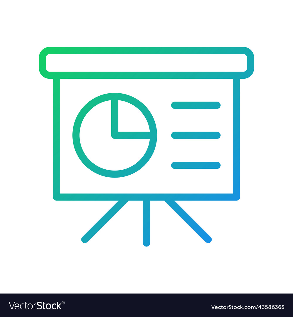 Presentation board pixel perfect gradient linear vector image Presentation board pixel perfect gradient linear