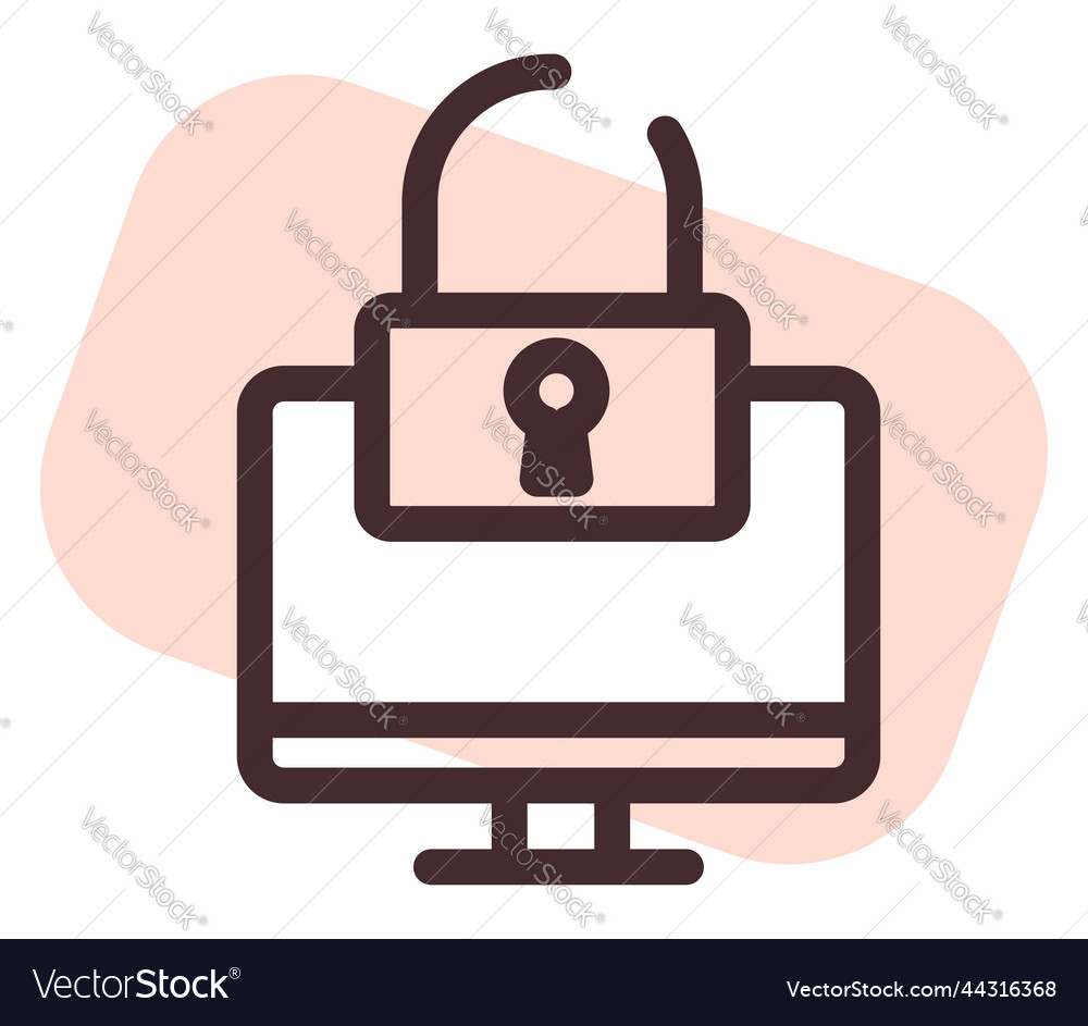 Private computer on a white background