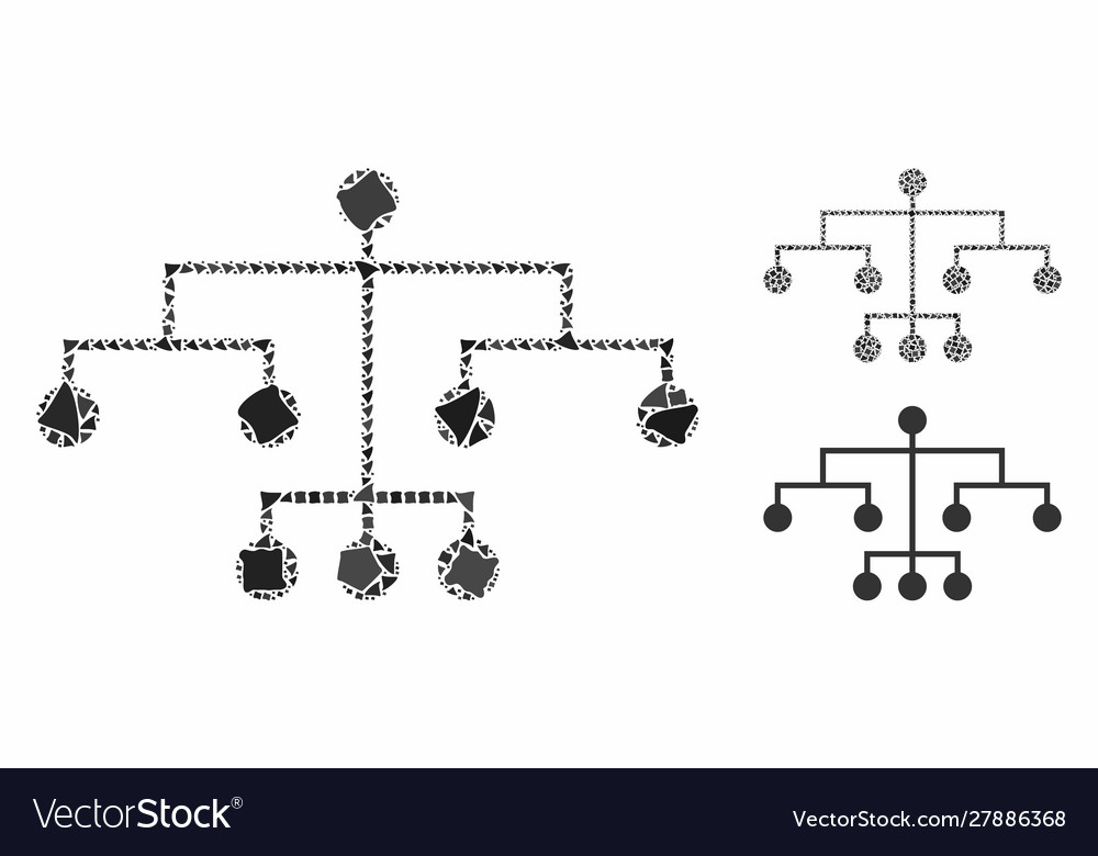 Script tree composition icon humpy parts vector image Script tree composition icon humpy parts