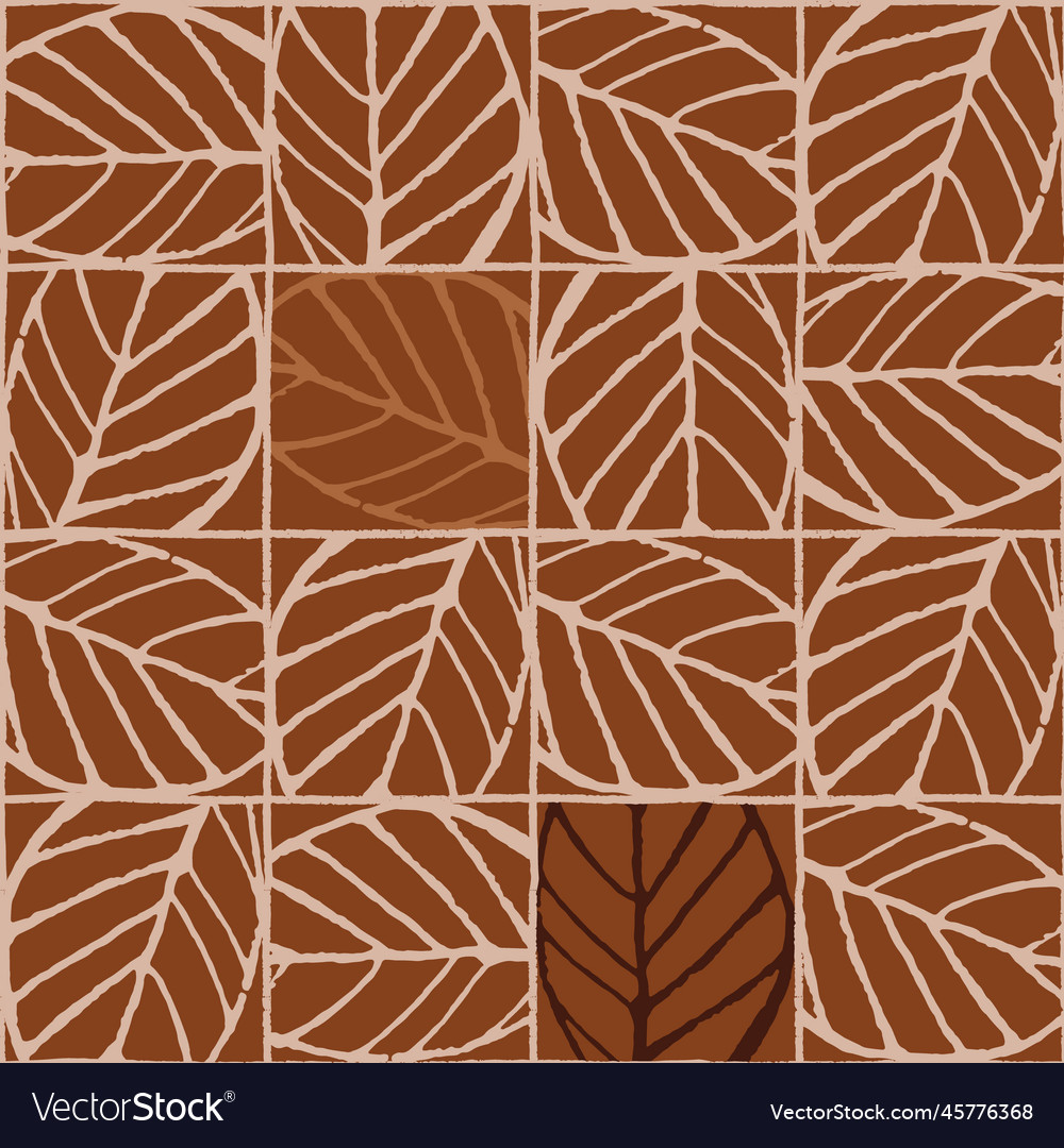 Seamless pattern with elm tree branches and leaves Vector Image Seamless pattern with elm tree branches and leaves