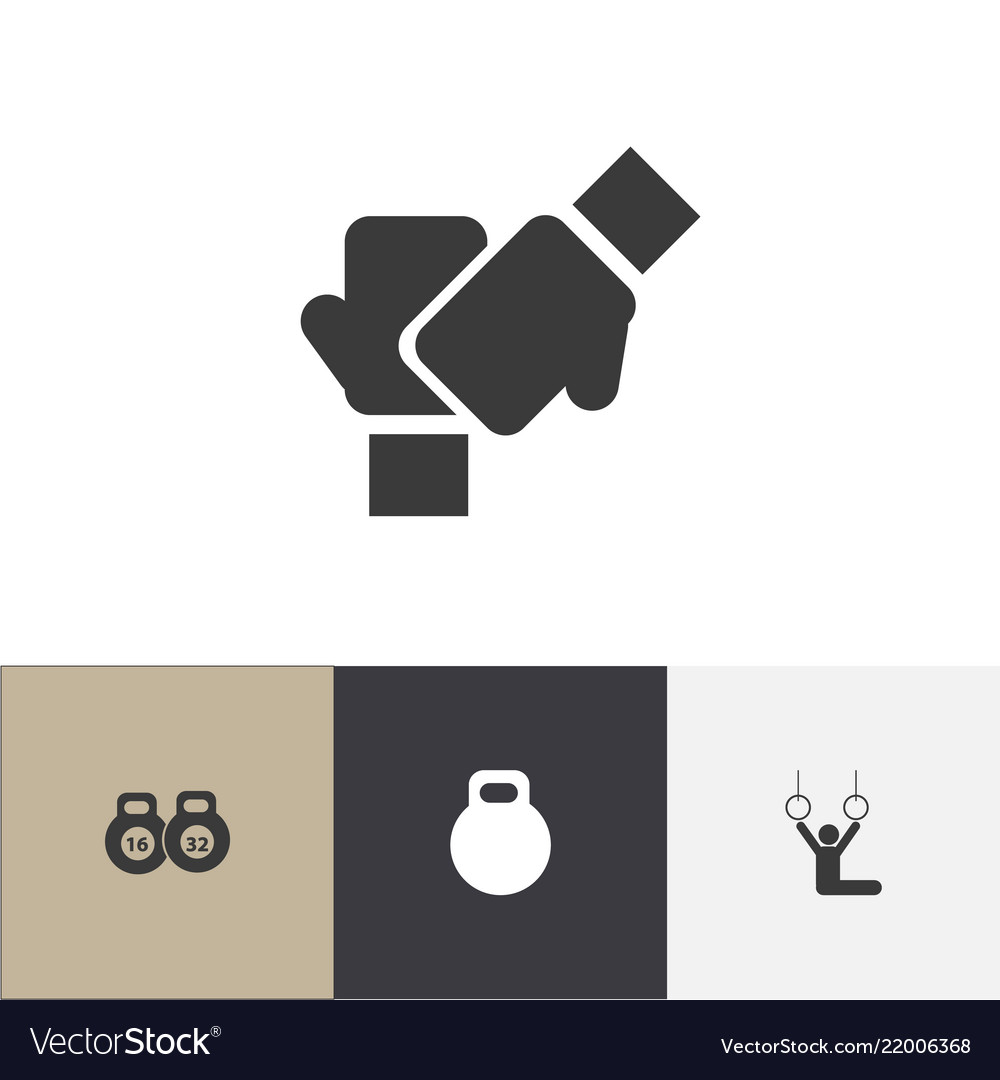 Set of 4 editable active icons includes symbols vector image Set of 4 editable active icons includes symbols