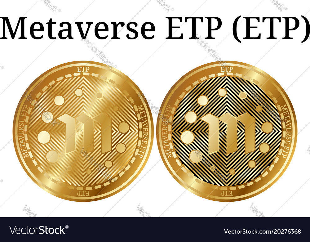 Set of physical golden coin metaverse etp