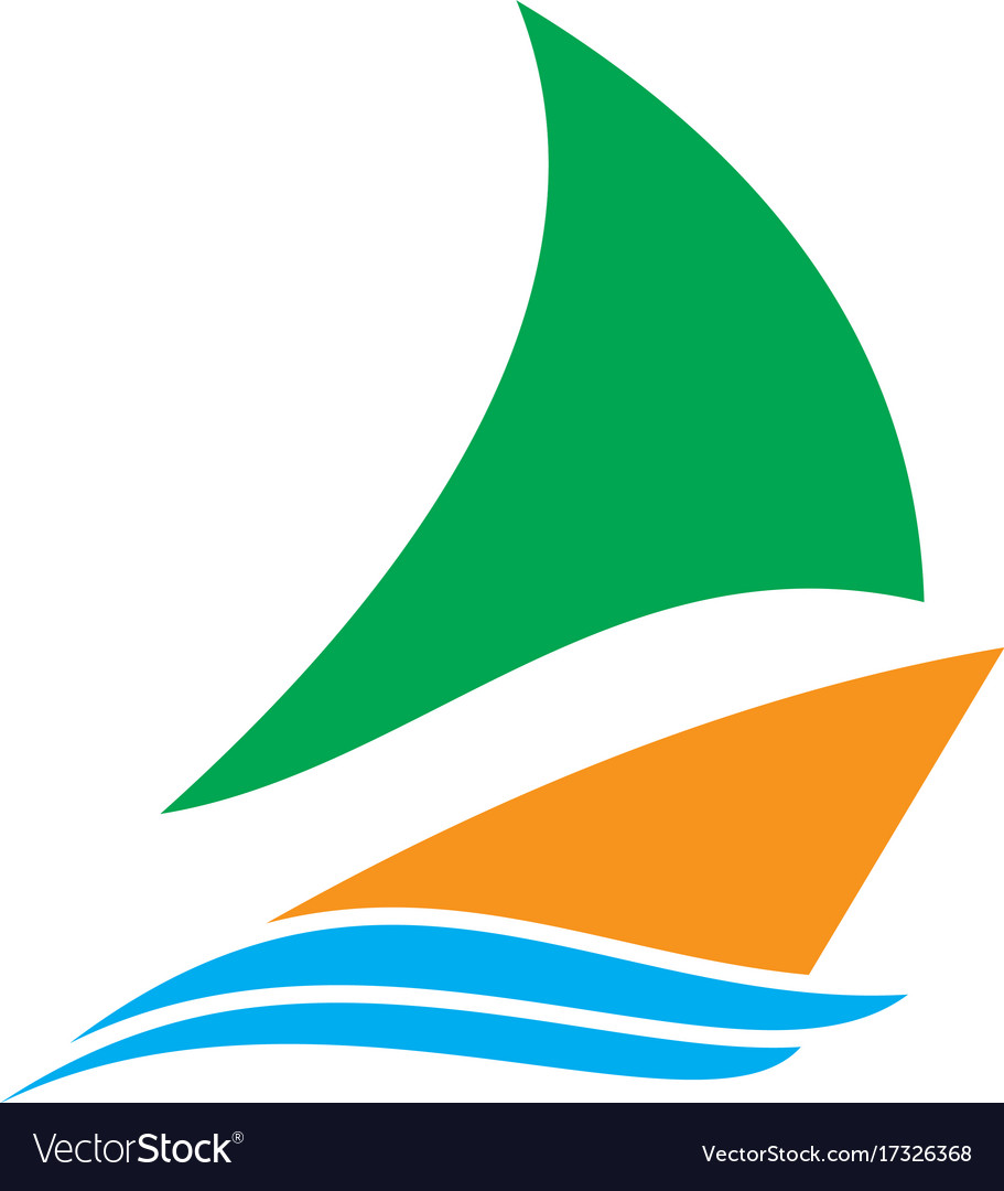 Ship wave icon logo