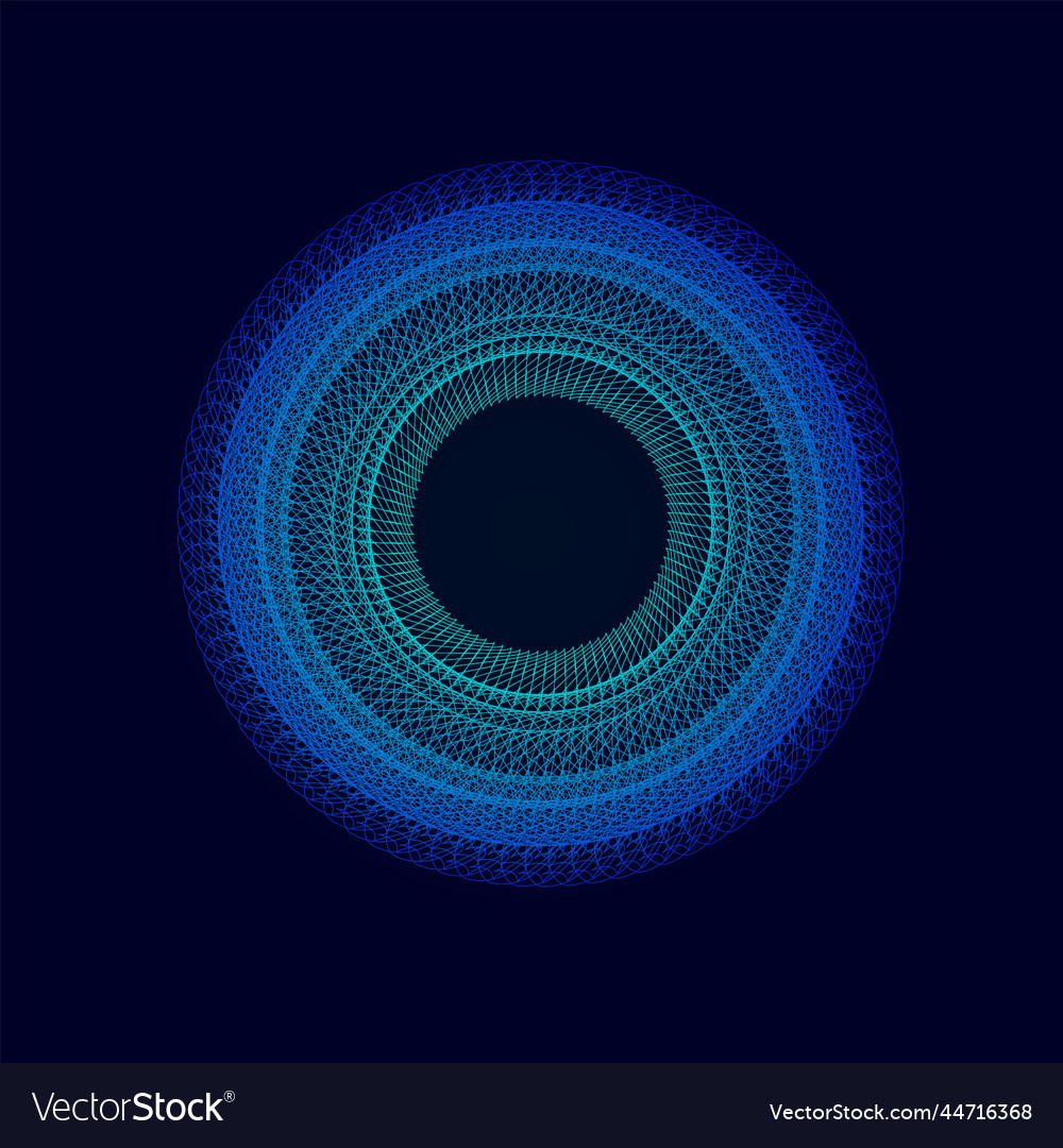 Spirograph radial abstract lines geometric vector image Spirograph radial abstract lines geometric