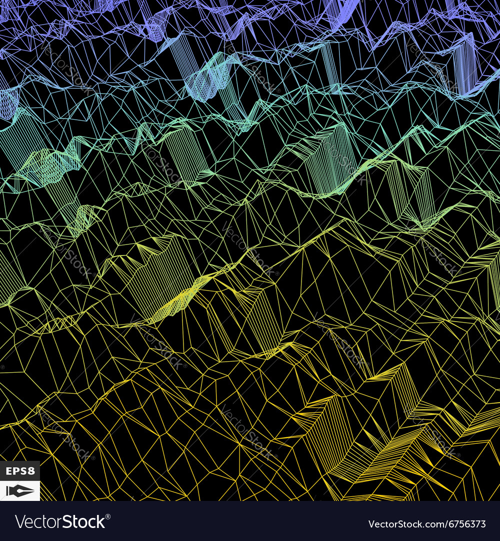 3D Network Grid Background