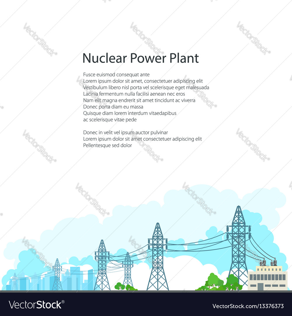 Brochure electric power transmission Royalty Free Vector