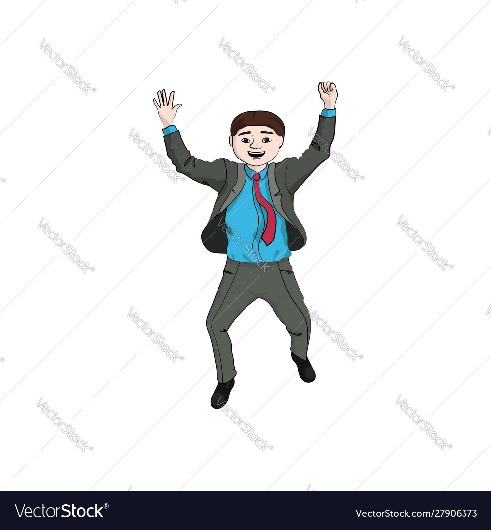 Businessman is happy