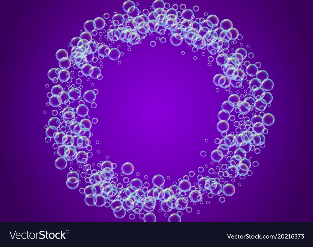 Cleaning foam on gradient background
