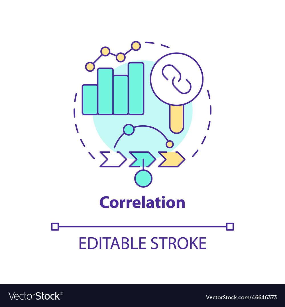 Correlation concept icon Royalty Free Vector Image