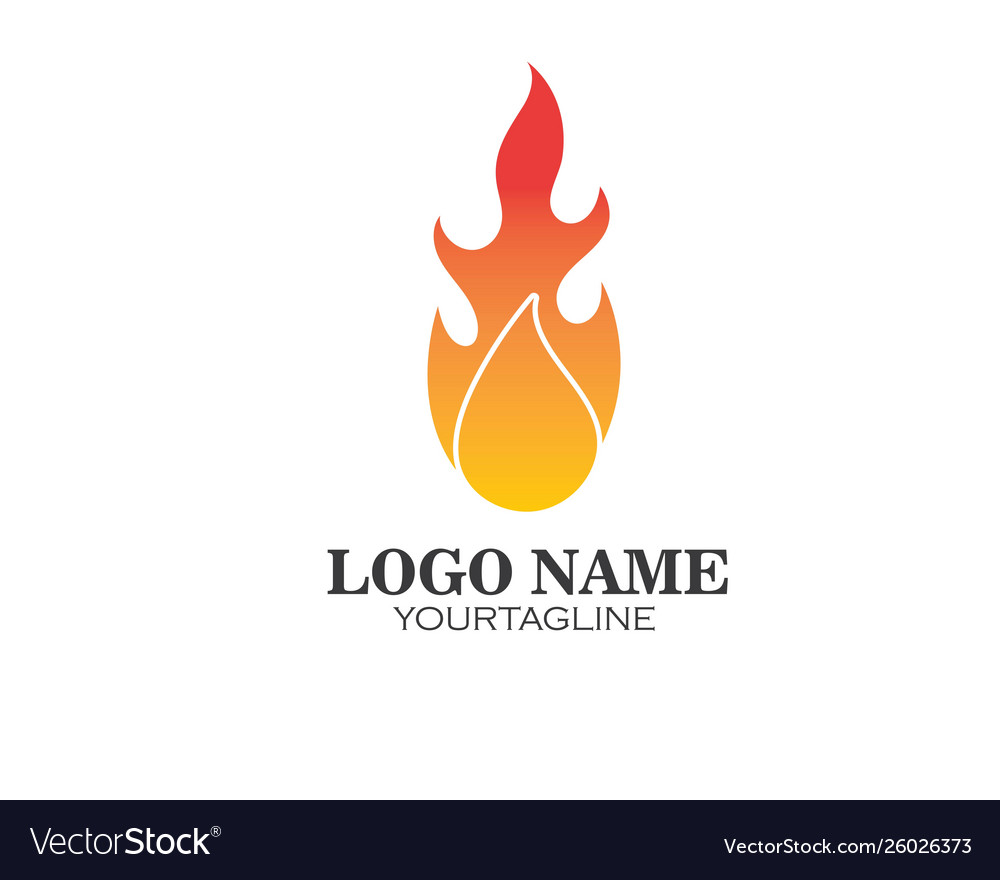 Fire flame logo template Royalty Free Vector Image