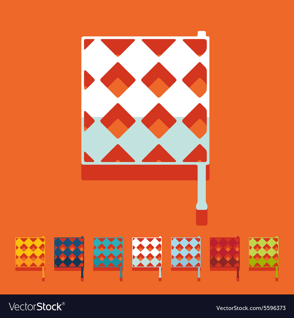 Flat design linesman flag