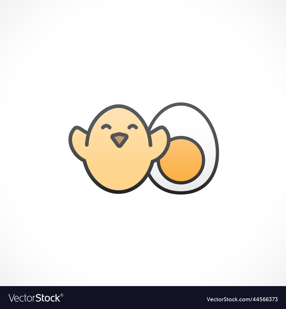 Half egg and chick design Royalty Free Vector Image