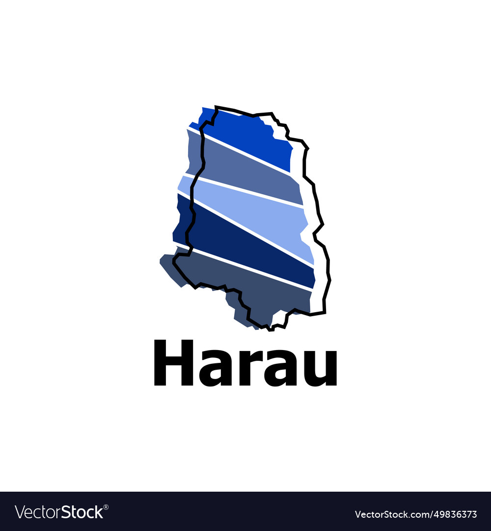 Harau map of indonesia country colorful