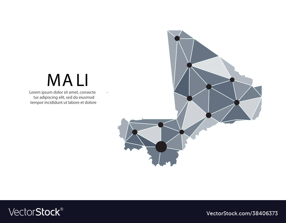 Mali communication network map image a low