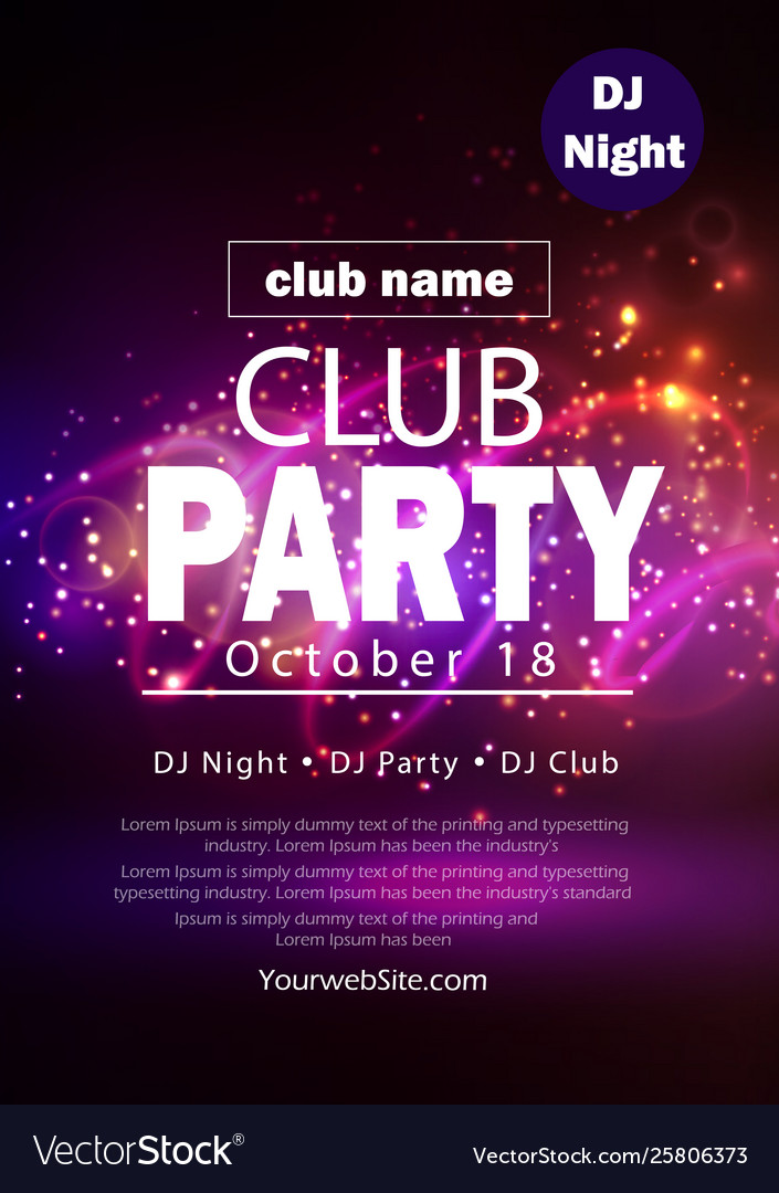 club party flyer design