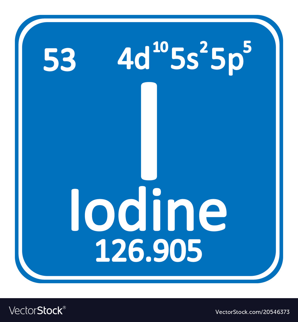 Iodine on the clearance periodic table