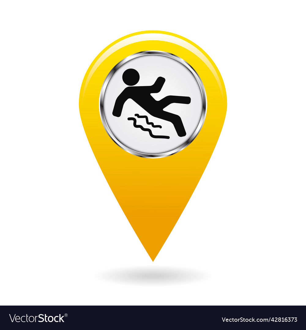 Pointer on the map location in area vector image Pointer on the map location in area