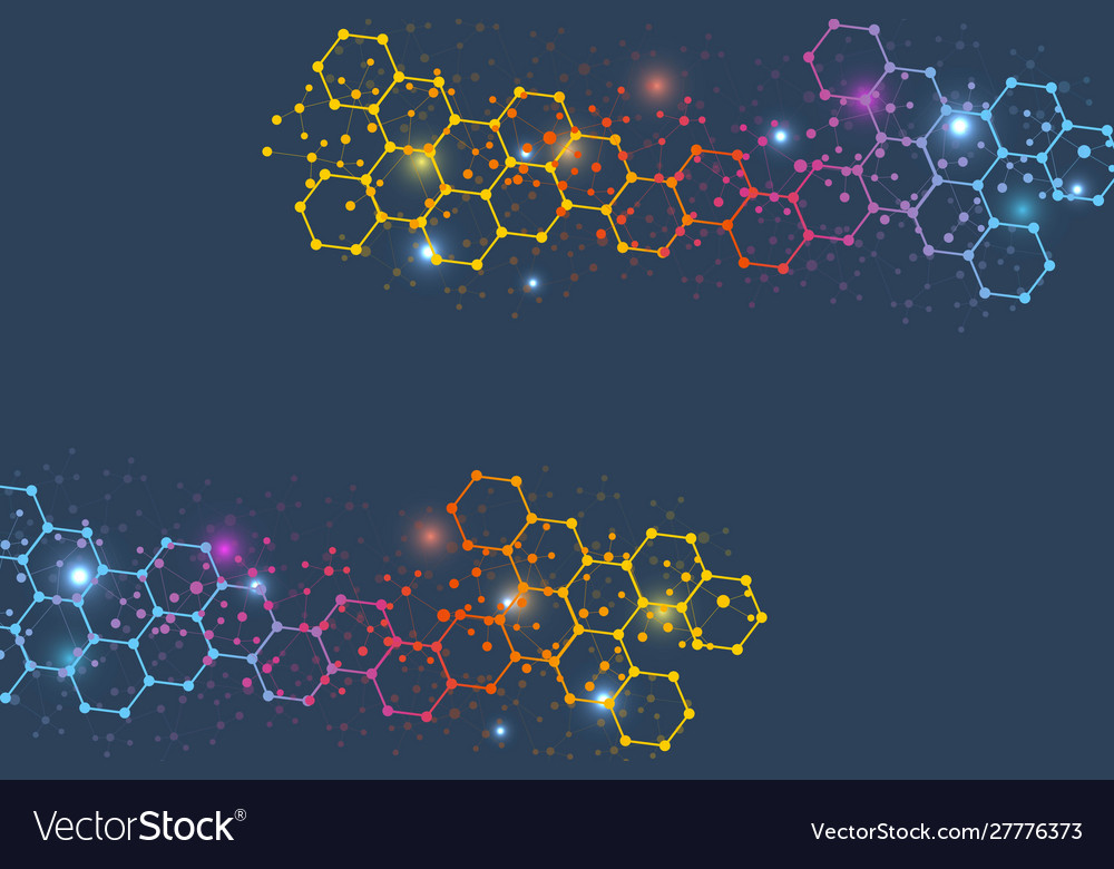 Science network pattern connecting lines and dots vector image Science network pattern connecting lines and dots