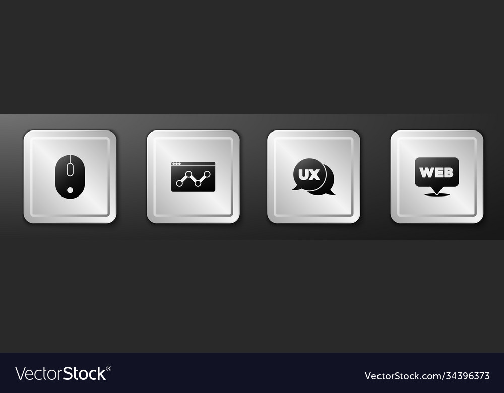 Stellen Sie die Computer-Maus-Website Statistiken vector image Stellen Sie die Computer-Maus-Website Statistiken