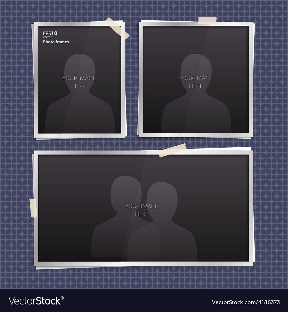 Set empty photo frames Royalty Free Vector Image