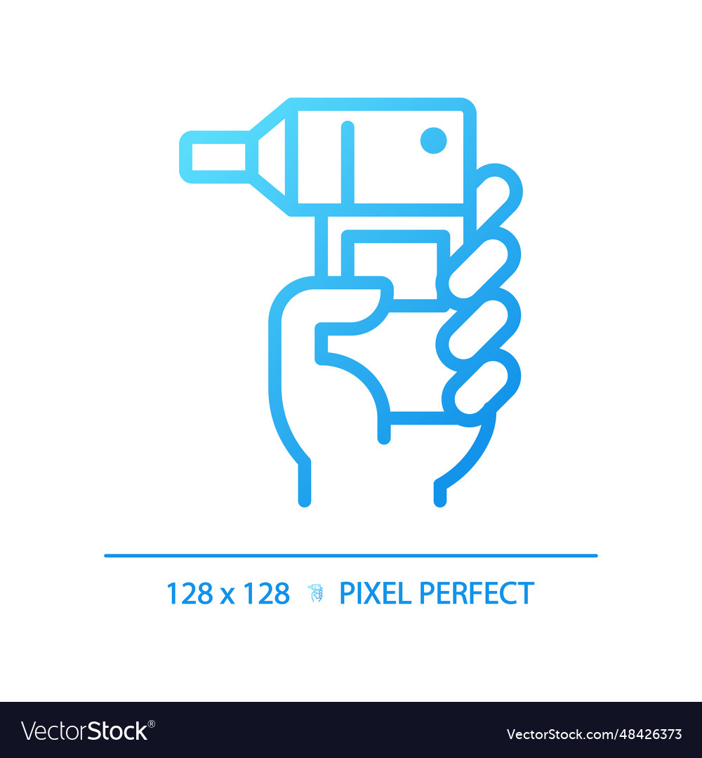 Spirometer pixel perfect gradient linear icon
