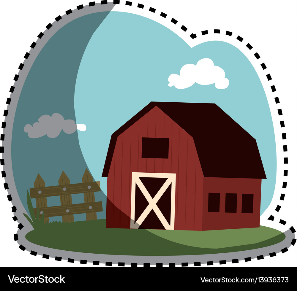 Stable building farm icon Royalty Free Vector Image