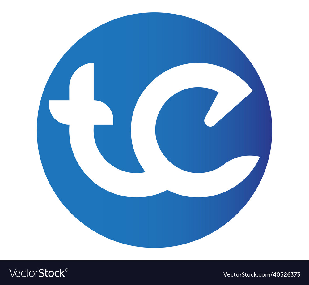 Te logo concept Royalty Free Vector Image - VectorStock