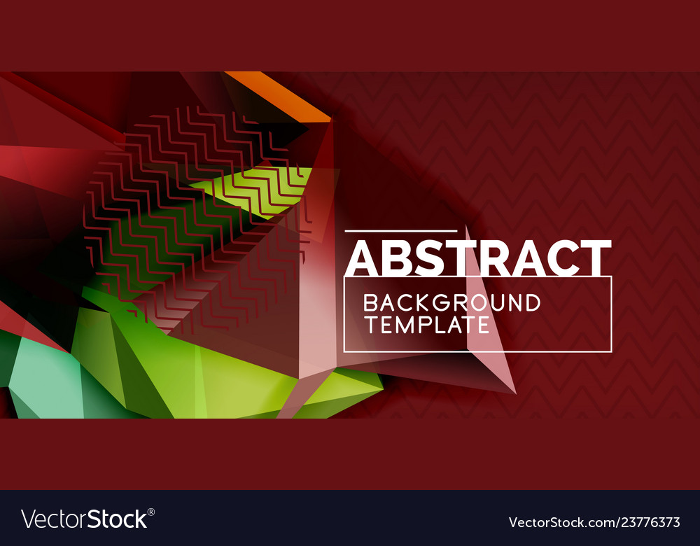 Triangular low poly background design vector image Triangular low poly background design