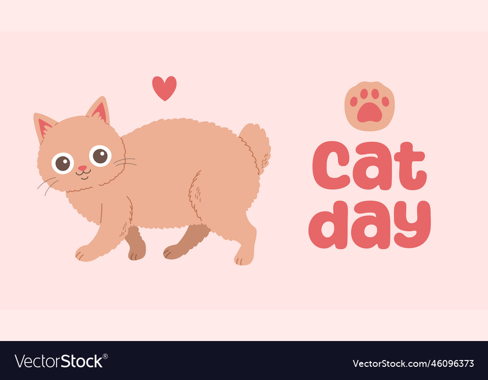 World cat day concept in russia holiday