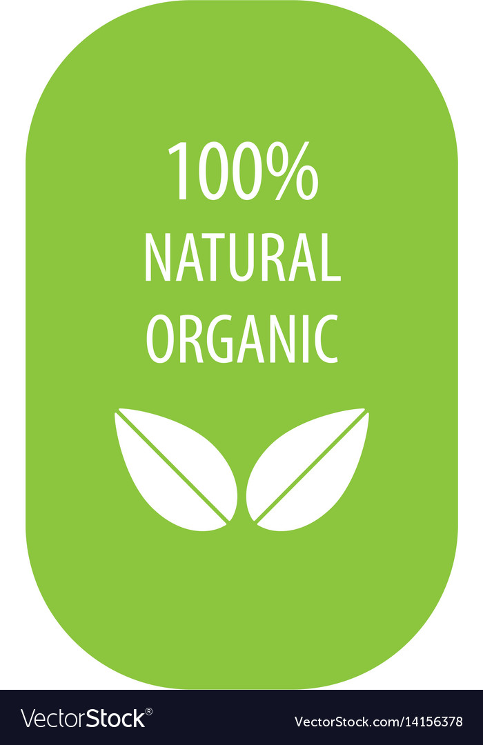 100 percent natural organic label