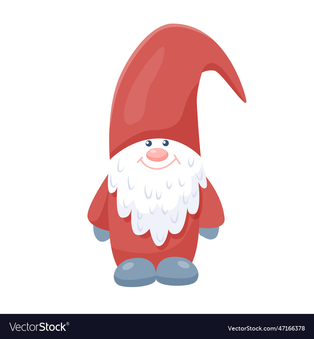 A funny gnome clipart Royalty Free Vector Image