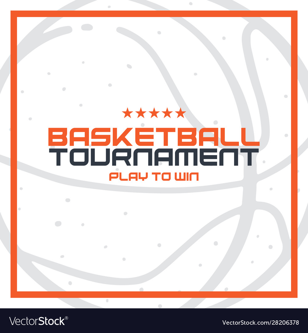 Basketball Tournament Banner Modern Sports Vector Image