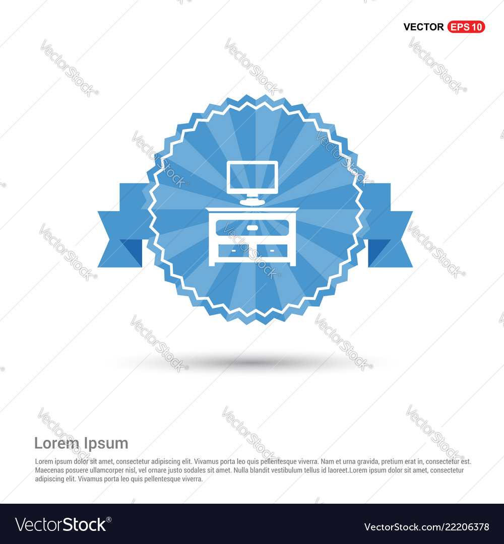 Computer table icon vector image Computer table icon