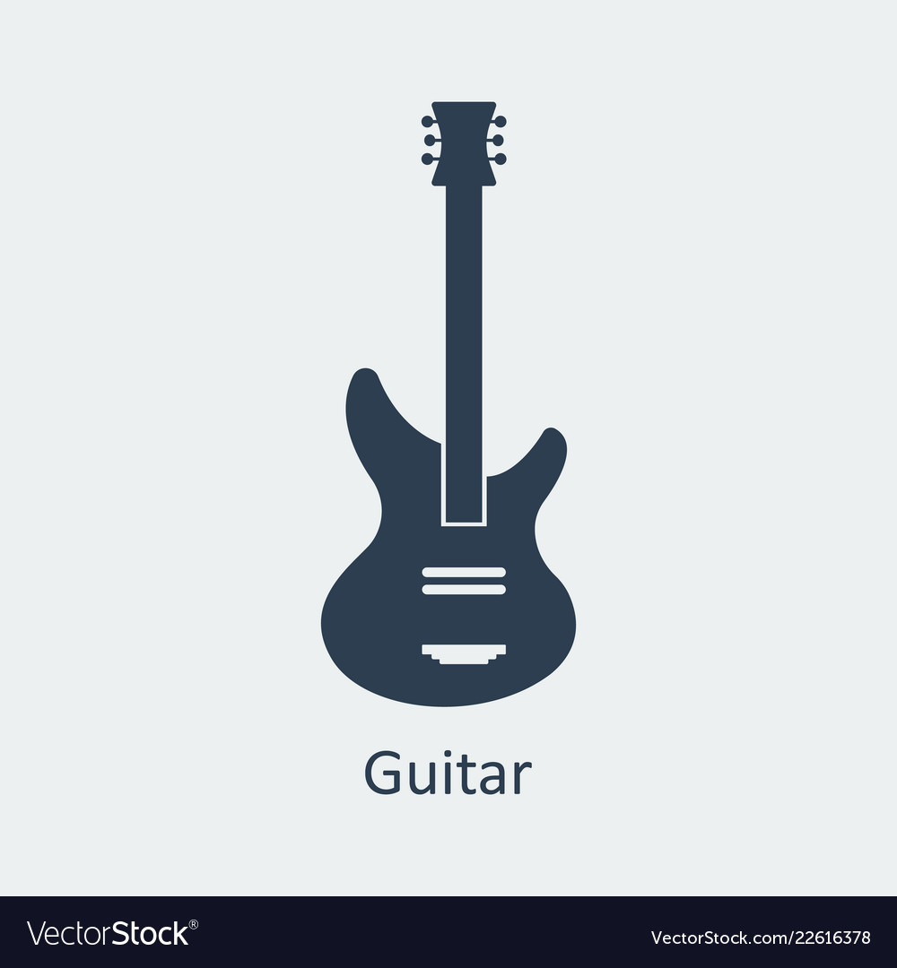 Guitar icon silhouette