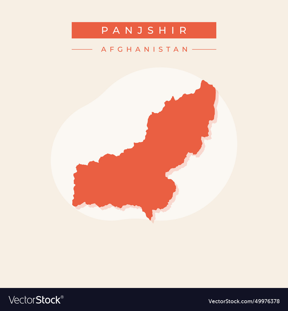 Panjshir map Royalty Free Vector Image - VectorStock