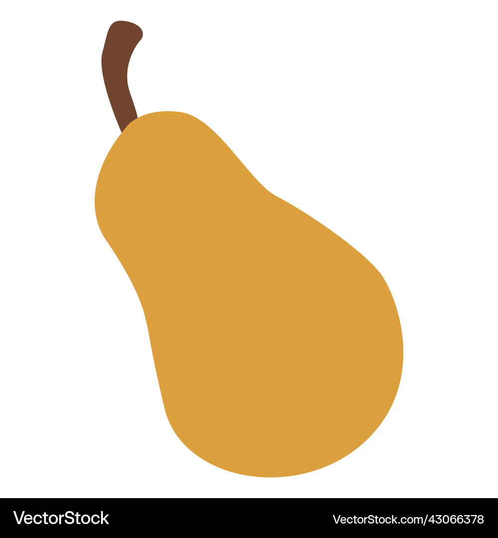 Pear fruit flat Royalty Free Vector Image - VectorStock