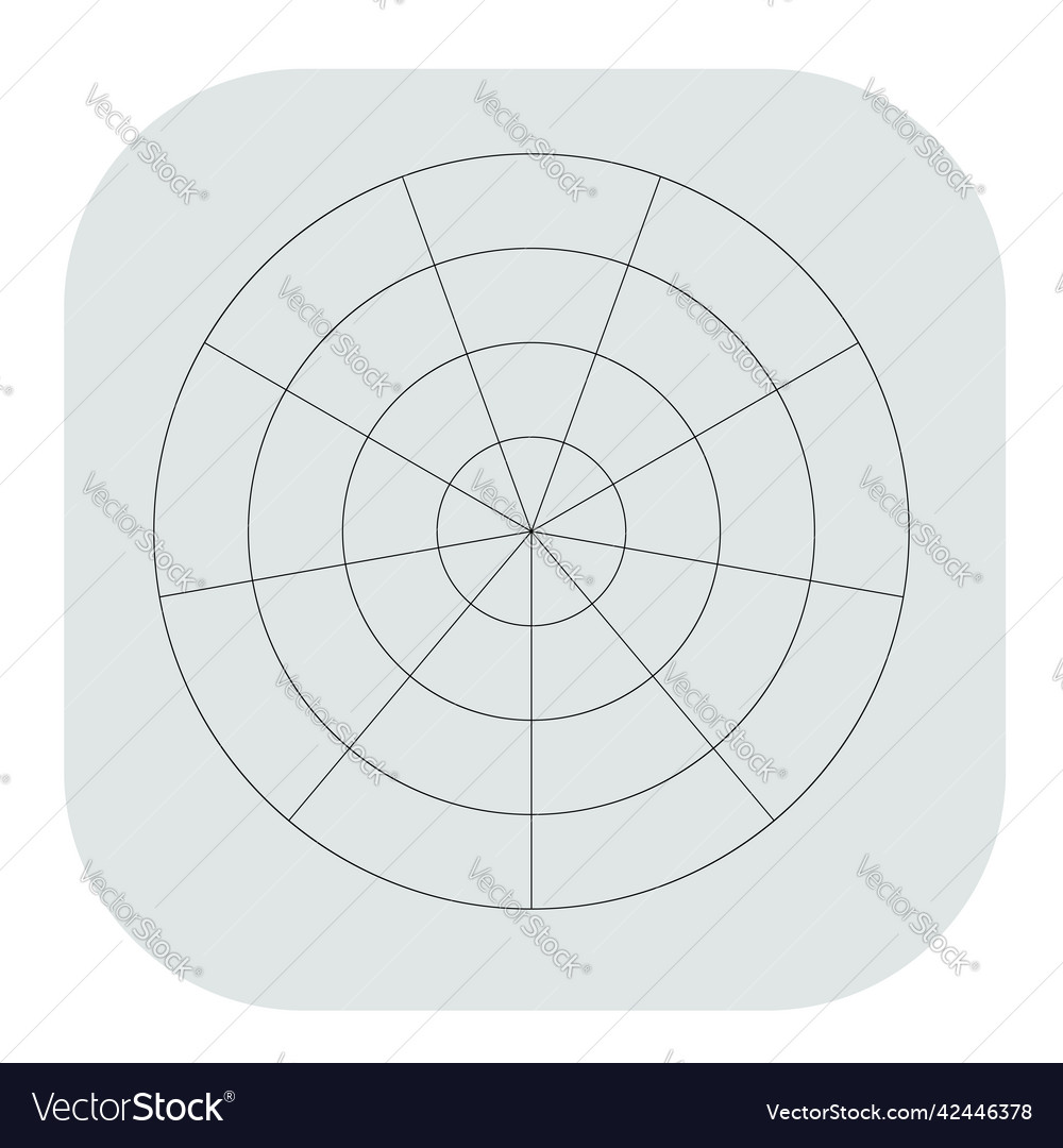 Polar kreisförmiges Gitternetz Piste Diagrammelement vector image Polar kreisförmiges Gitternetz Piste Diagrammelement