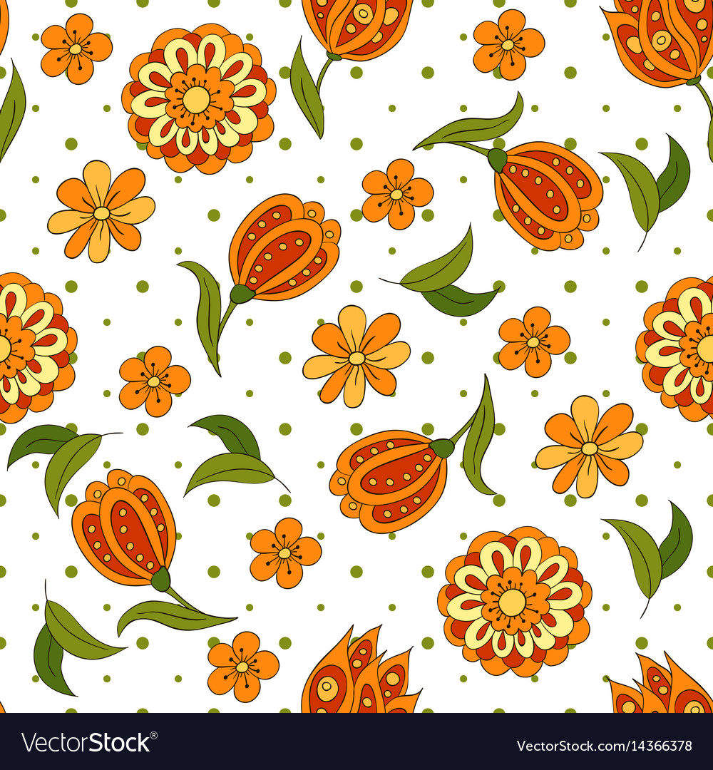 Seamless pattern with spring flowers cover