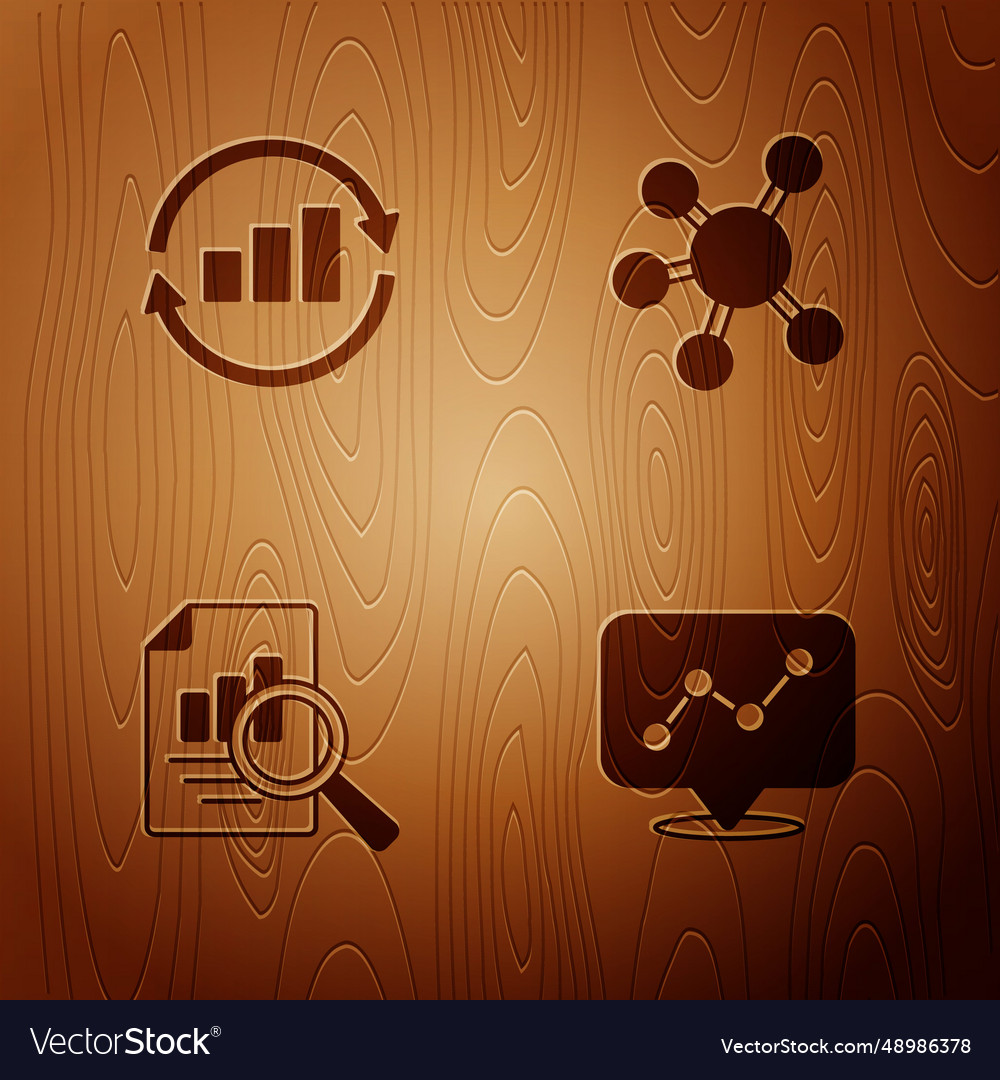 Set graph chart infographic document vector image Set graph chart infographic document