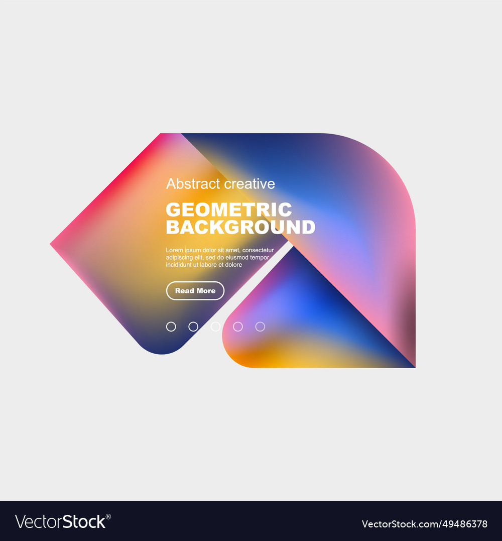 Square and triangle design with fluid gradients