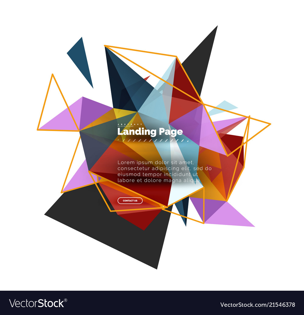 Triangular design abstract background landing