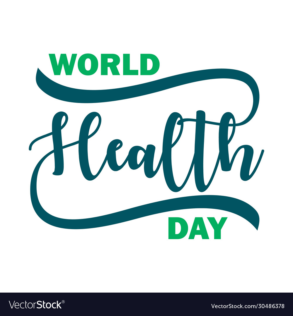 World health day typography lettering logo Vector Image